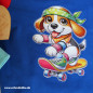 Preview: Bügelbild Hund auf Skateboard